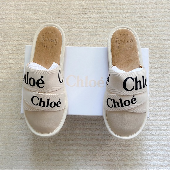 NWT Chloe Woody suede slippers size 10 - Picture 5 of 16